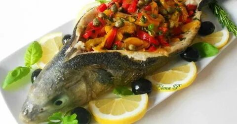 Рыба фаршированная овощами