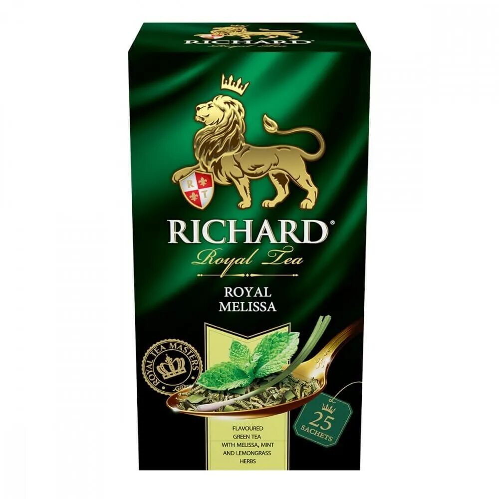 Чай черный Richard Royal English Breakfast 25 пак. Чай Richard зеленый Royal Melissa 25 пак.. Чай Richard Роял Грин зеленый 50г (25пак*2г). Чай richard купить