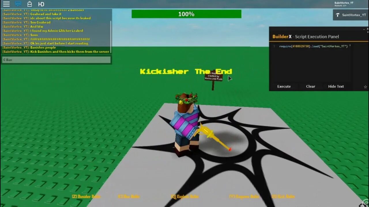 Скрипты РОБЛОКС. The end РОБЛОКС. Script консольный Roblox. Скрипт РОБЛОКС на свой сервер.
