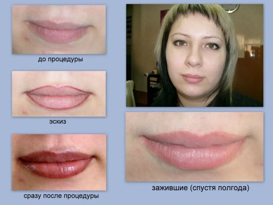 Сколько по времени делается перманентный макияж губ