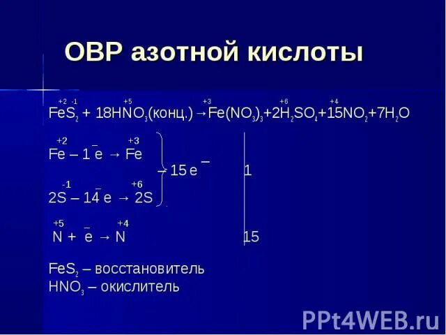 Feso4 окислительно восстановительная реакция. ОВР С азотной кислотой. Fes hno3 конц. Fe hno3 конц. ОВР 2al+3s=al2s4.