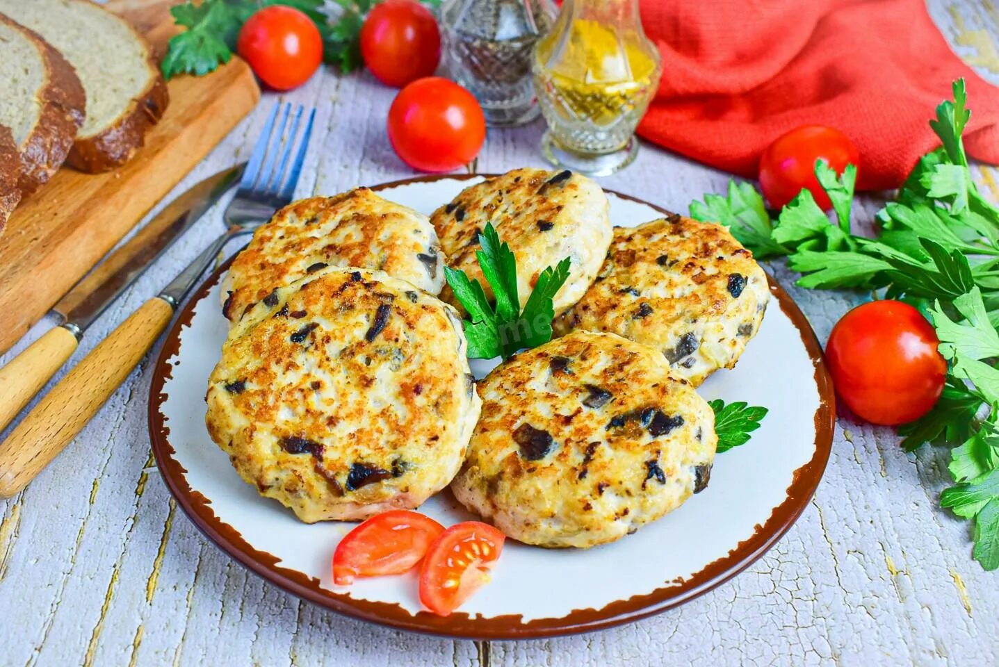 Котлеты с грибами фото