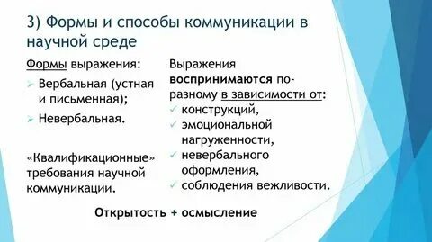 Общение на научном языке