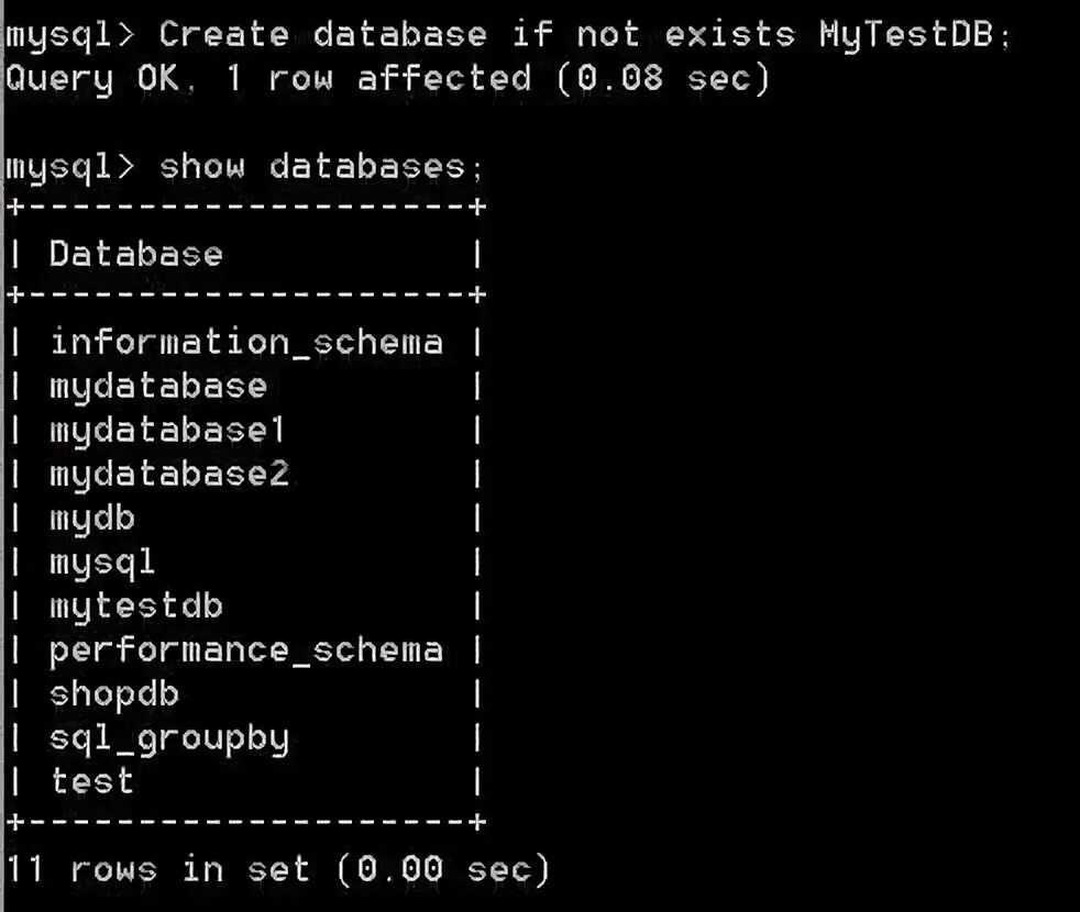 Как создать mysql. Создать базу данных mysql.