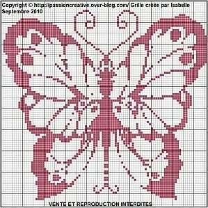 Papillon rose