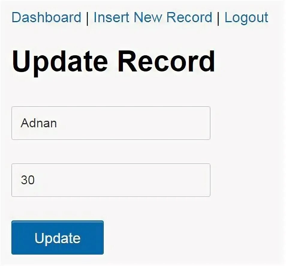 Updating records. Updating records