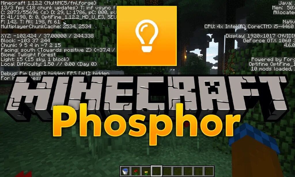 Phosphor мод. Phosphor Forge. Мод Phosphor 1.12.2. Phosphor 1.19.2.