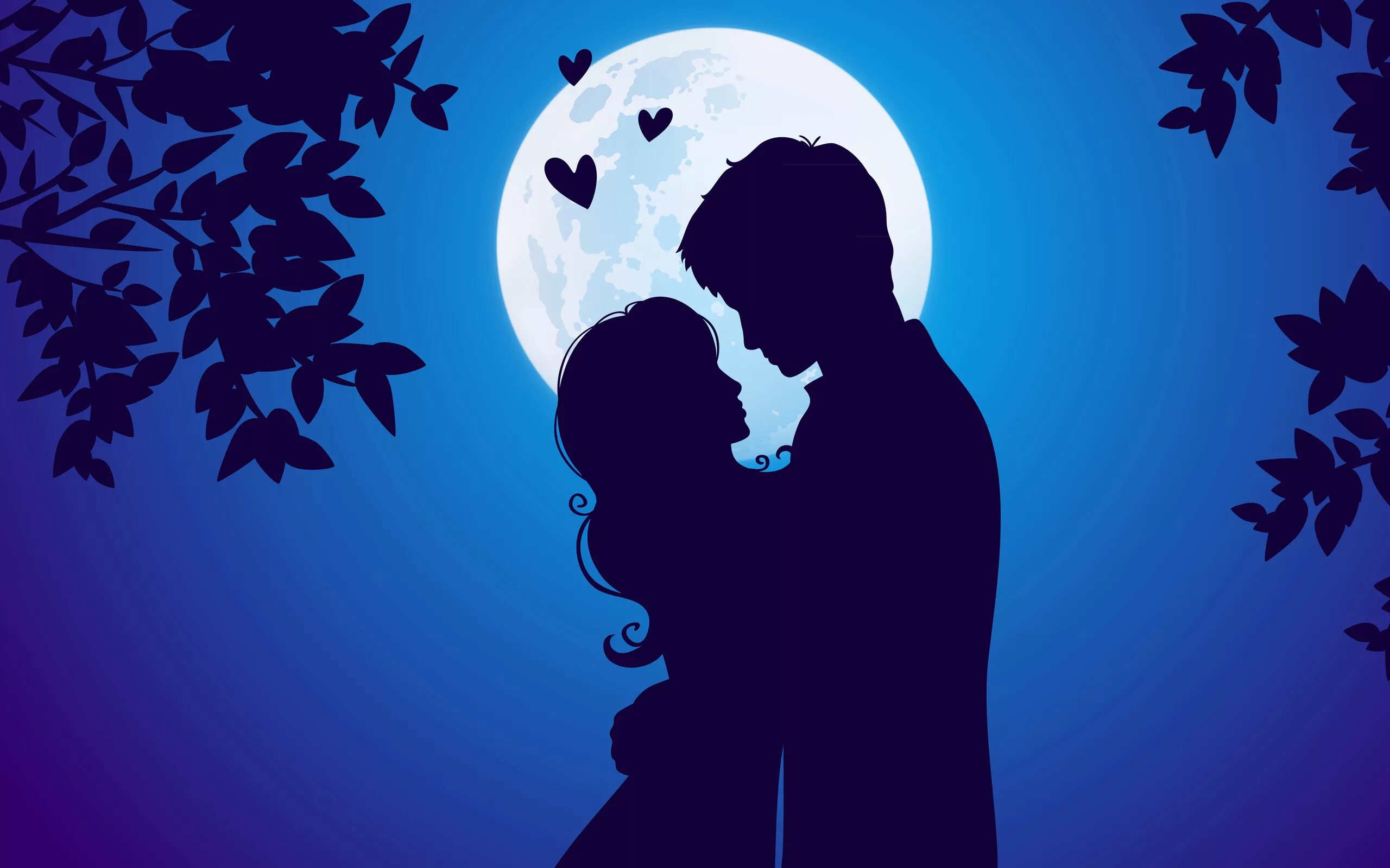 День свиданий под луной. Влюбленные на фоне Луны. Силуэты влюбленных. Пара на фоне Луны. Силуэт любовь.