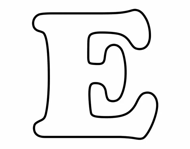 Буква е на лист а4. Буква е на лист а4