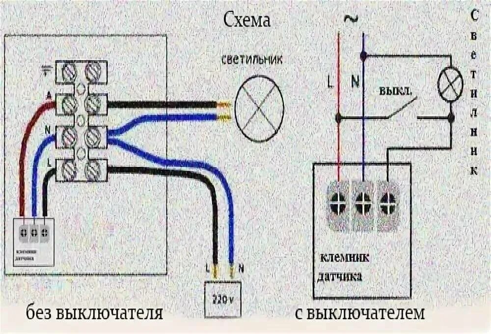 Как подключить движения. Галогенный прожектор с датчиком движения подключение к сети 220в. Схема подключения светодиодных прожекторов 220в. Схема подключения датчика движения к светодиодному фонарю. Схема подключения датчика движения светодиодов.