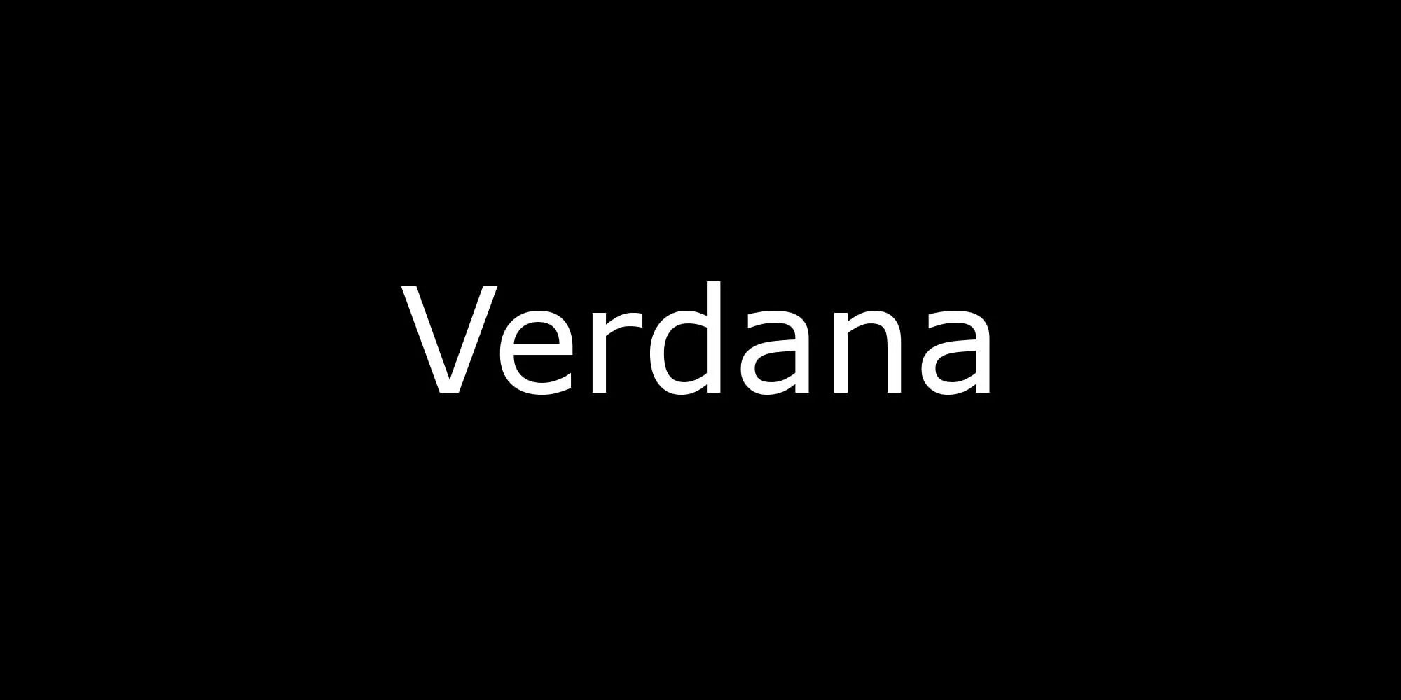 Verdana sans