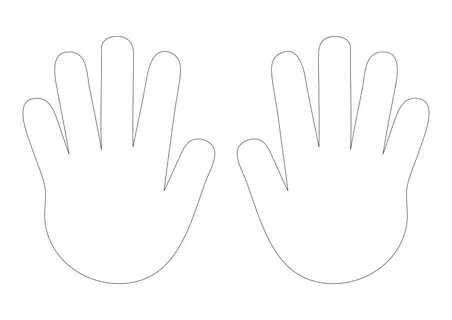Ладонь раскраска Fotopanoram.ru