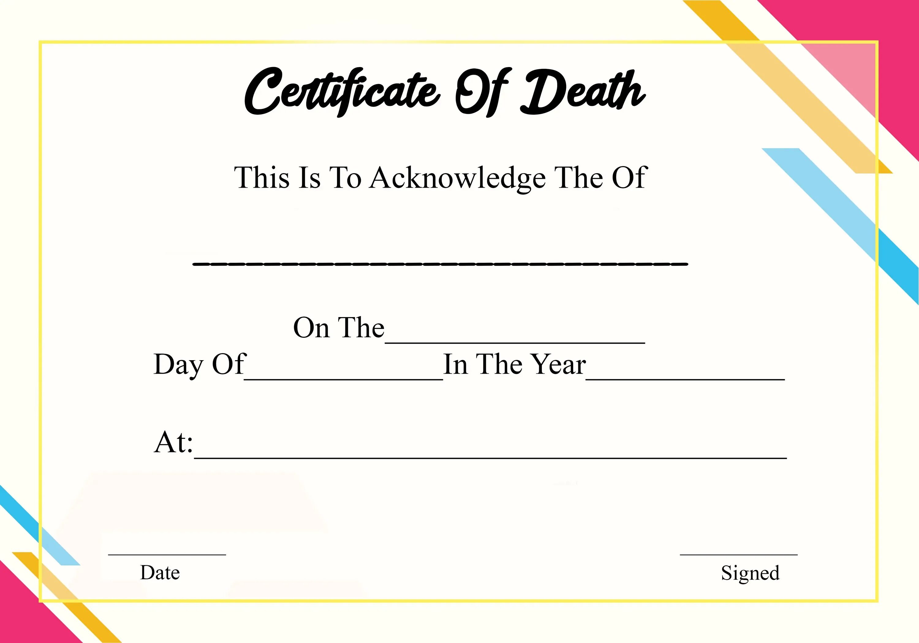Death Certificate Template. Death Certificate Cube. Certificate of Death Indonesia бланк.