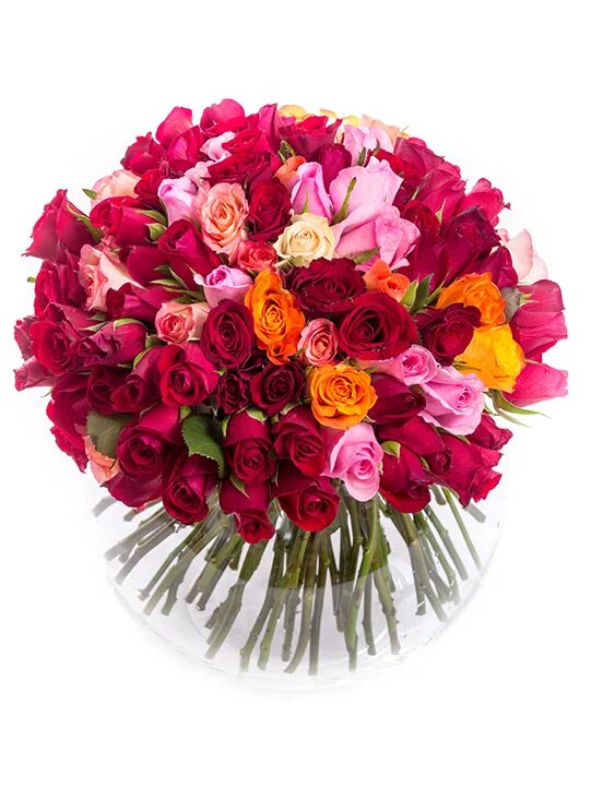 букеты розовый ассорти. розы ассорти.