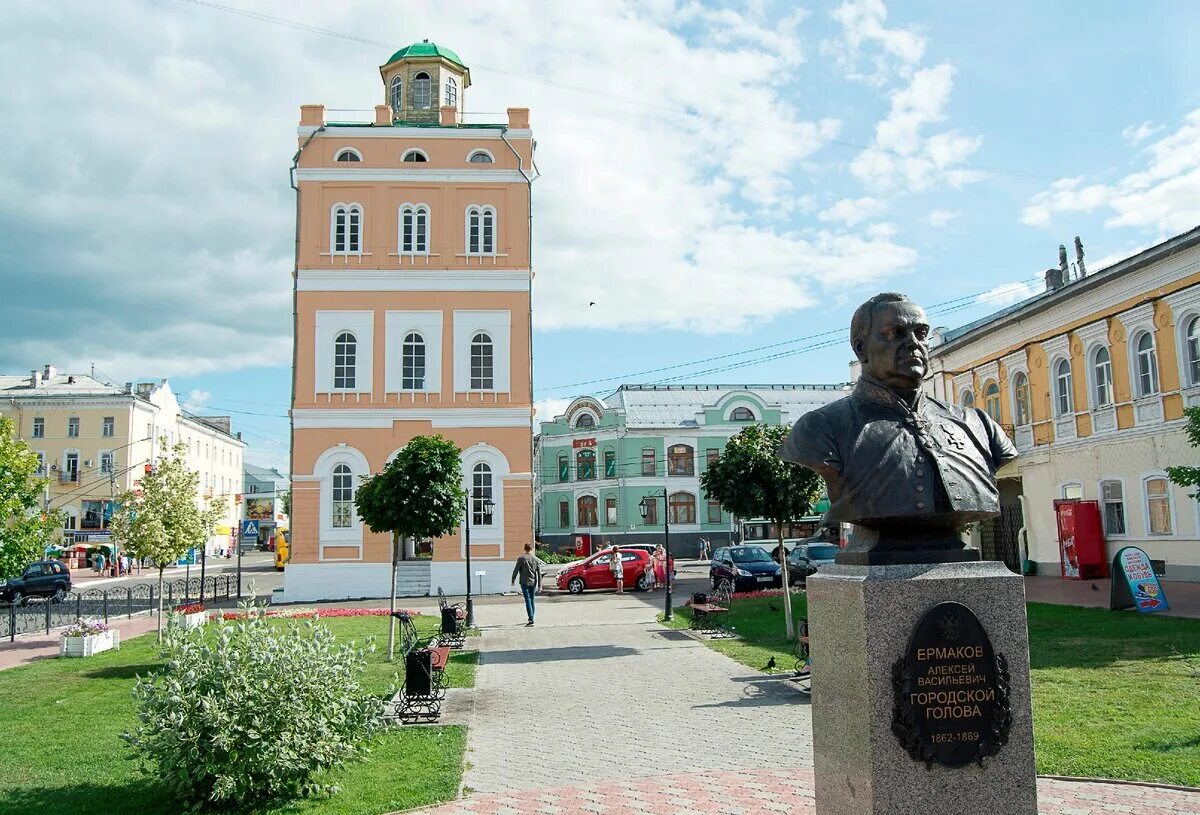 Код мурома. Площадь Ермакова Муром. Сквер Ермакова Муром. Памятник Ермакову Муром. Муром башня сквер Ермакова.