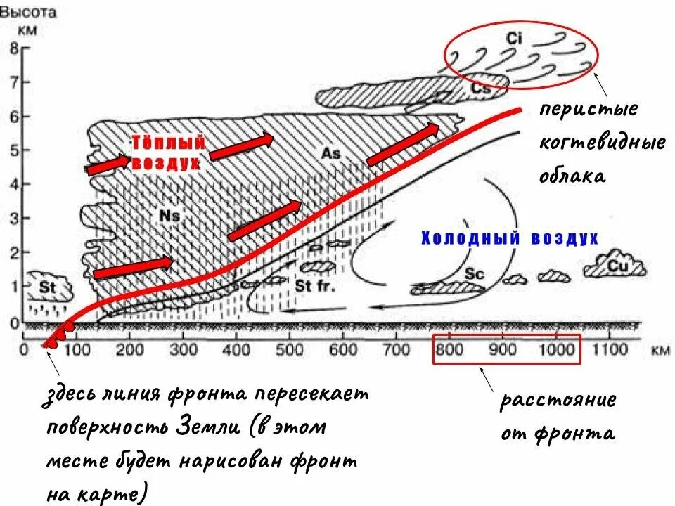 Теплый фронт схема. Схема холодного фронта. Теплый и холодный фронт. Теплый фронт и холодный фронт.