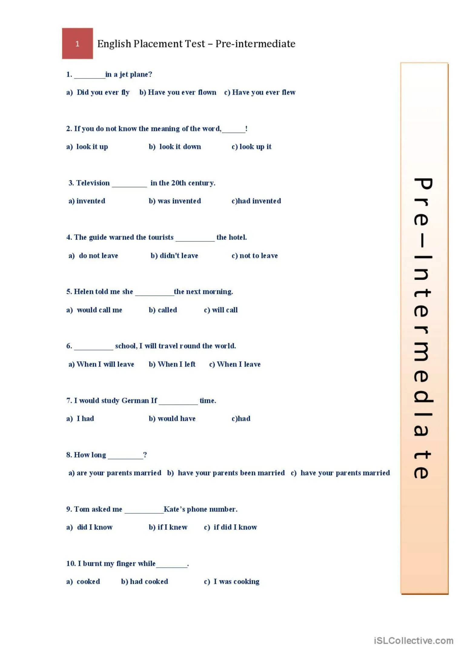 Английский тест pre Intermedia. Задания для уровня Upper Intermediate. Тесты pre Intermediate. Test for pre Intermediate Level.