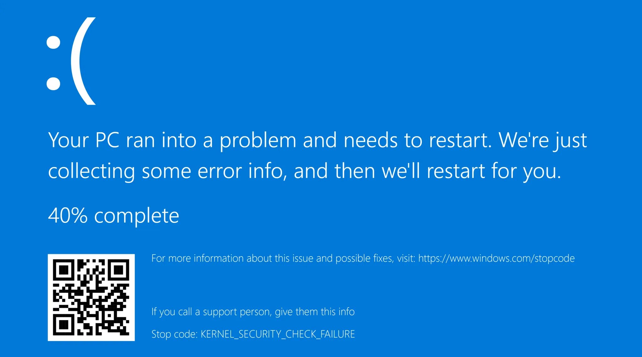 Синий экран security check. Kernel security check failure. ошибка kernel security check failure windows 10. синий экран kernel security check failure.