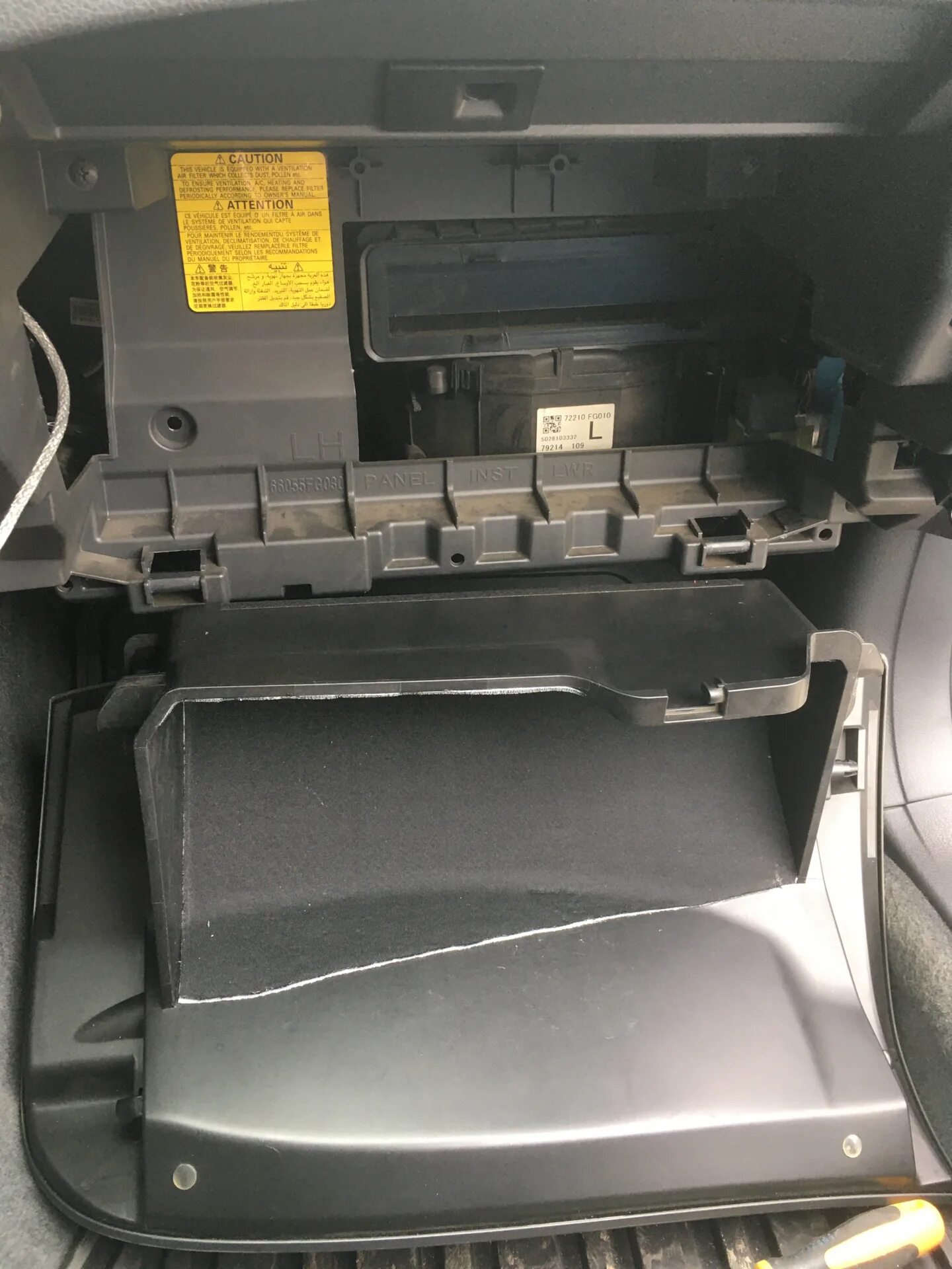 Замена салонного фильтра - Subaru Impreza (GD, GG), 2 л, 2006 года своими руками