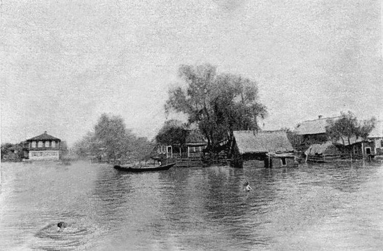 Казачьи городки. Курень донских Казаков Старочеркасск. Казачий курень Старочеркасск. Старочеркасская станица Казачья живопись. Курень донских Казаков разлив Дона.