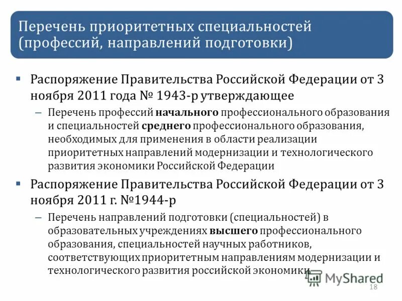Направления профессий. Список приоритетных профессий. Приоритетные направления науки. Лицензирование образования. Стипендия президента и правительства рф для студентов.
