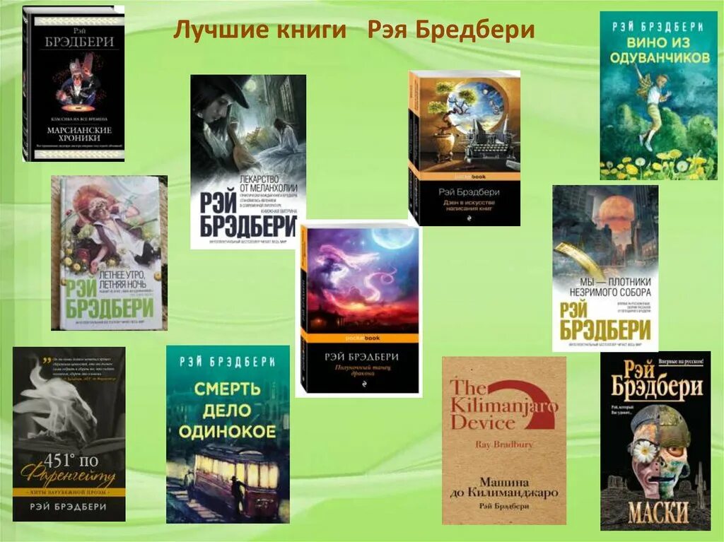 Р брэдбери каникулы. Брэдбери каникулы. Сообщение о рее Бредбери.