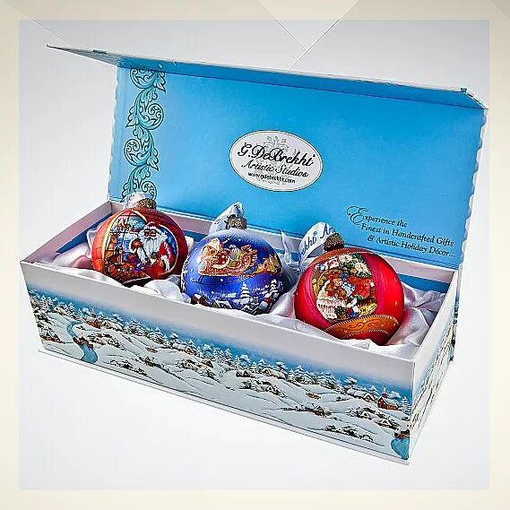 Подарочный новогодний шар. В 3 коробках лежат елочные шары. Набор елочных шаров 101784. Елочный шар в коробке подарочный. Коробка с новогодними игрушками.