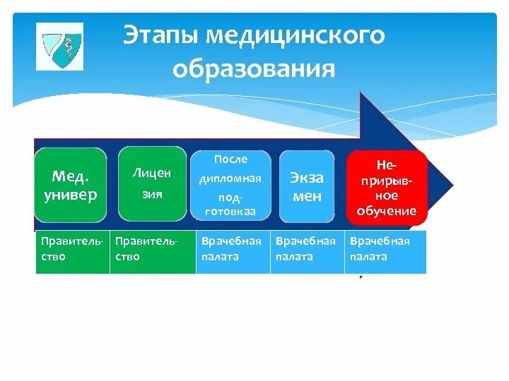 Медицинский университет уровень образования. Образование врачей этапы. Этапы медицинского образования. Стадии мед образования. Ступени образования в медицине.