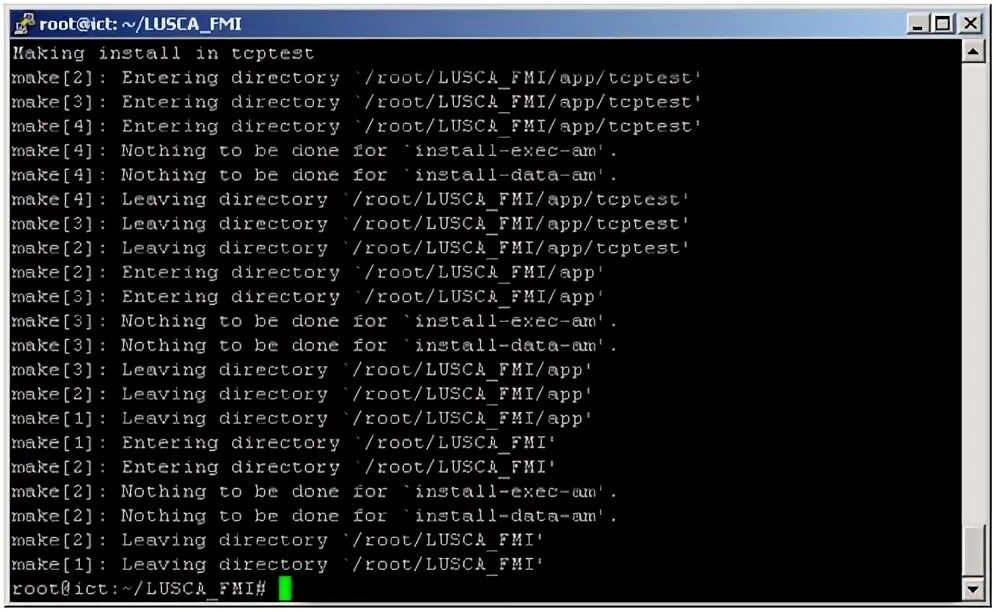 Make leaving directory. Make leaving directory