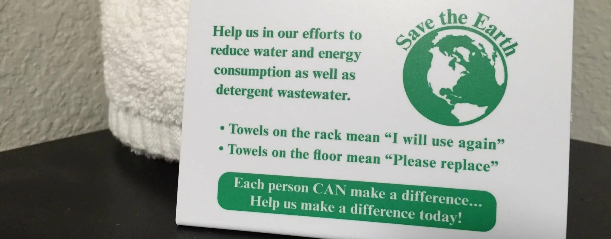 In order protect. Environment Card in the Hotel Towels. Towel Card. Reuse Towels Hotel. Reuse or replace Towel.