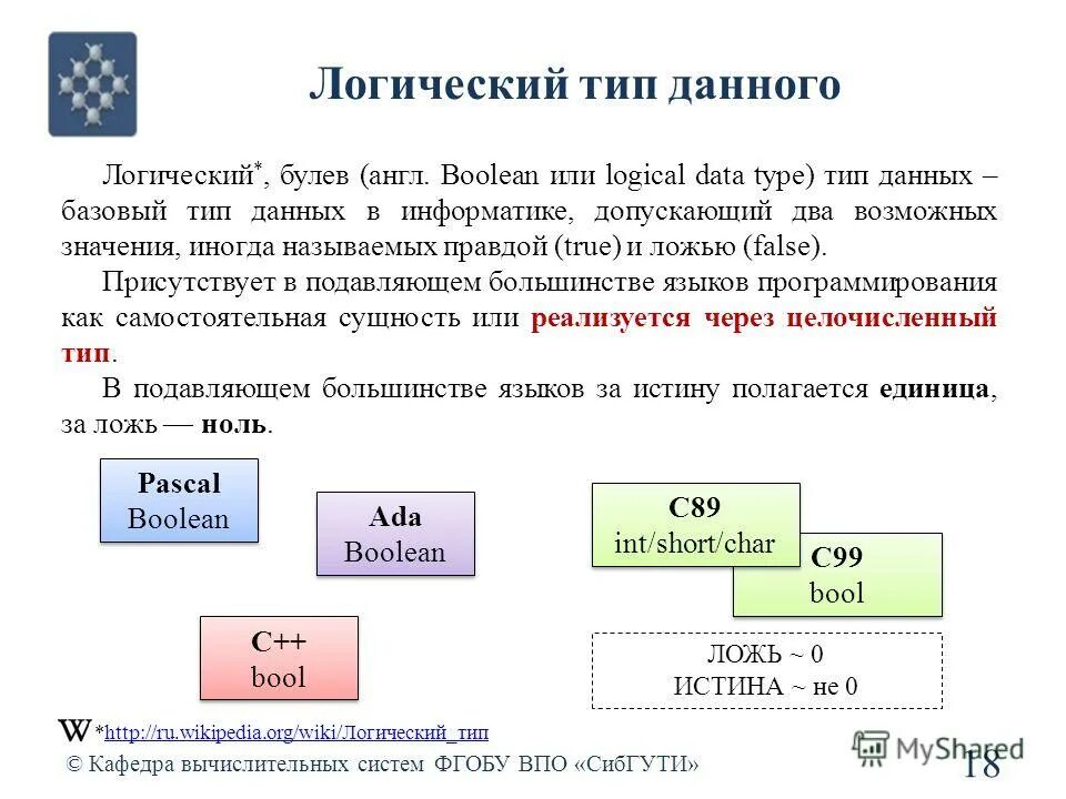 Int логический