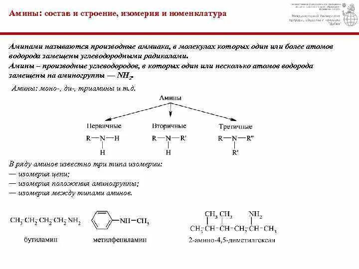 Состав и строение изомеры