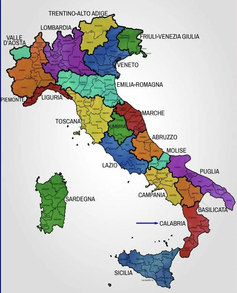 Италия части страны. Регион Калабрия Италия на карте. Провинция Калабрия Италия. Калабрия на карте Италии. Калабрия область в Италии карта.