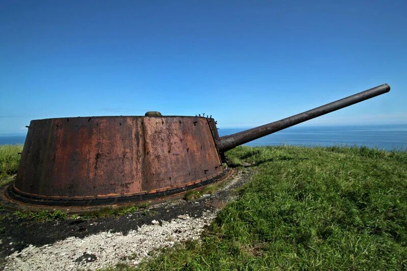 Остров Кильдин Береговая оборона. Башенные артиллерийские установки береговой обороны.