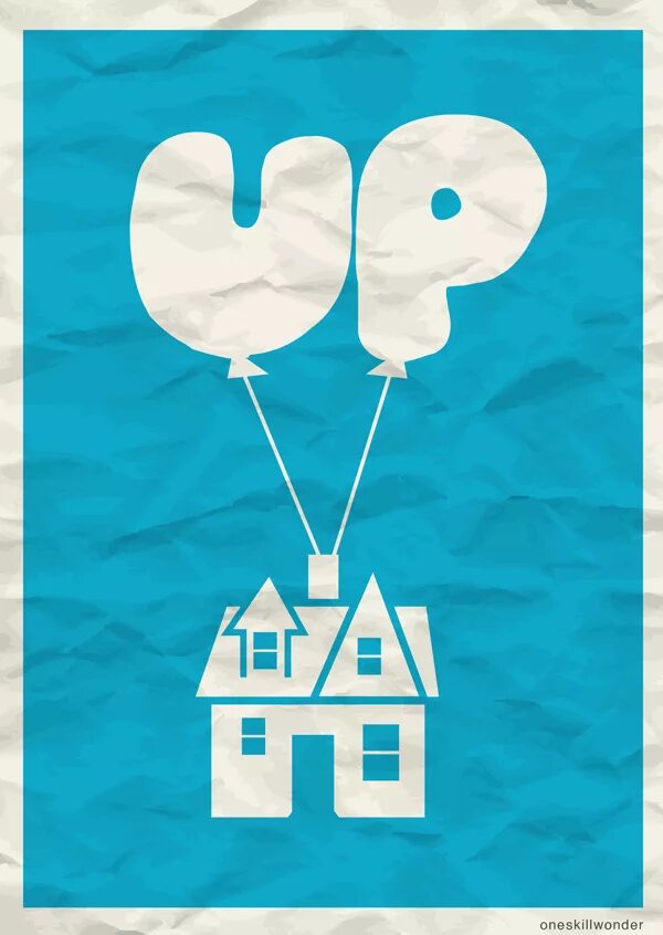 Up poster. Постеры к мультфильмам в стиле минимализма.