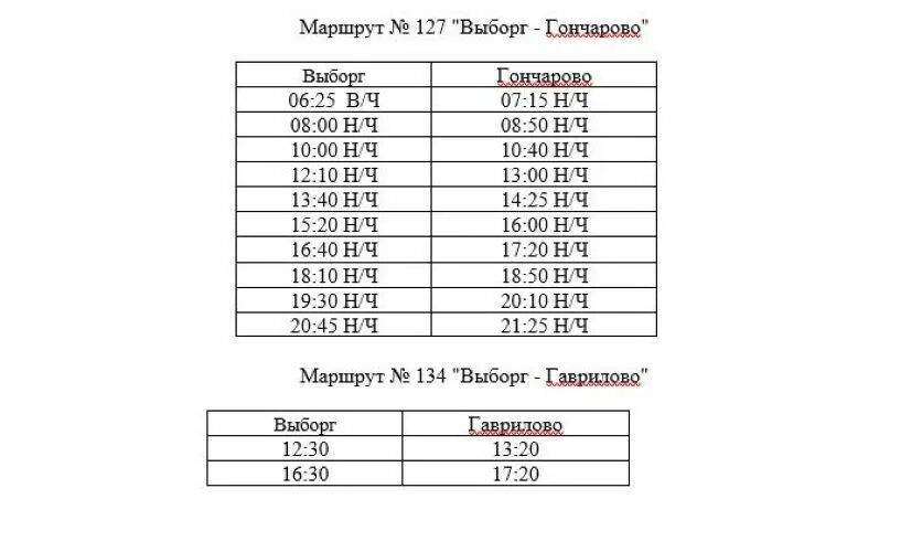 Автобус выборг изменение