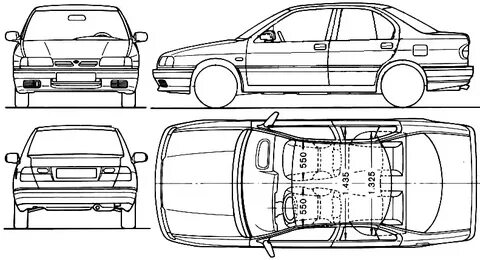 Nissan bluebird размеры