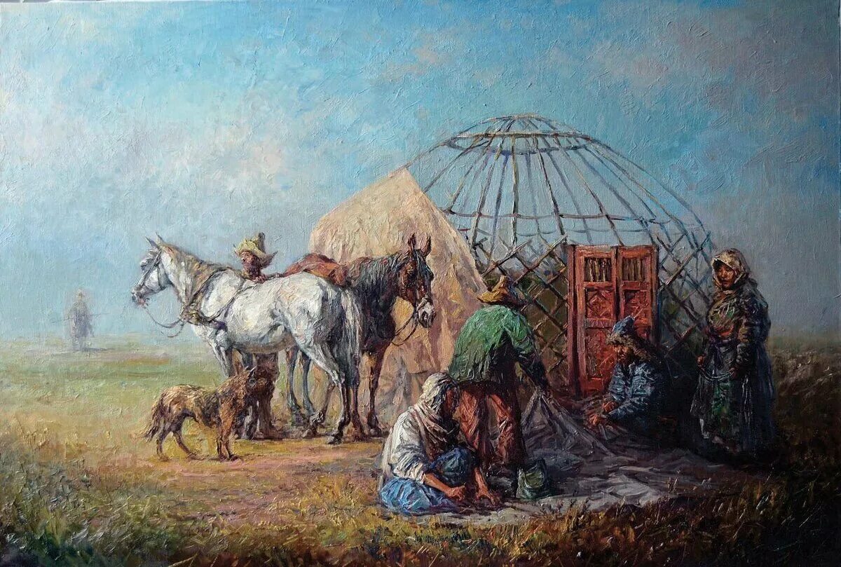 Ногайцы Верещагин. Перекочевка киргизов, 1870. Верещагин киргизы кочевники. Мудрецы великой степи