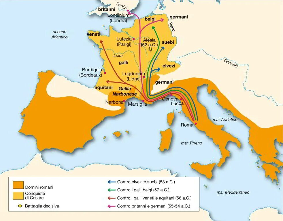 Какую роль сыграло завоевание галлии возвышение цезаря. Походы Цезаря в Галлию карта.