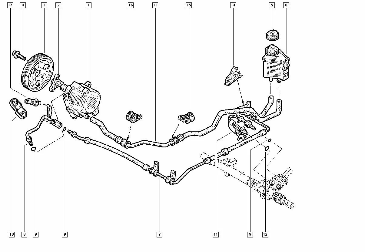 Гидроусилитель рено дастер 2.0. Трубка ГУРА Рено Логан 1.4 схема. Система рулевого управления Рено Дастер. Система гидроусилителя руля Рено Логан 2. Система гидроусилителя Рено Лагуна.