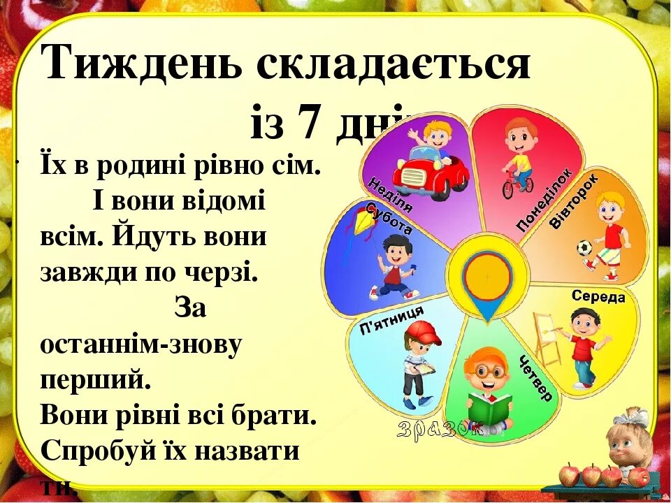 Тиждень це. Дні тижня на українській мові. Дні тижня на українській мові. Тиждень це. Тиждень перевод.