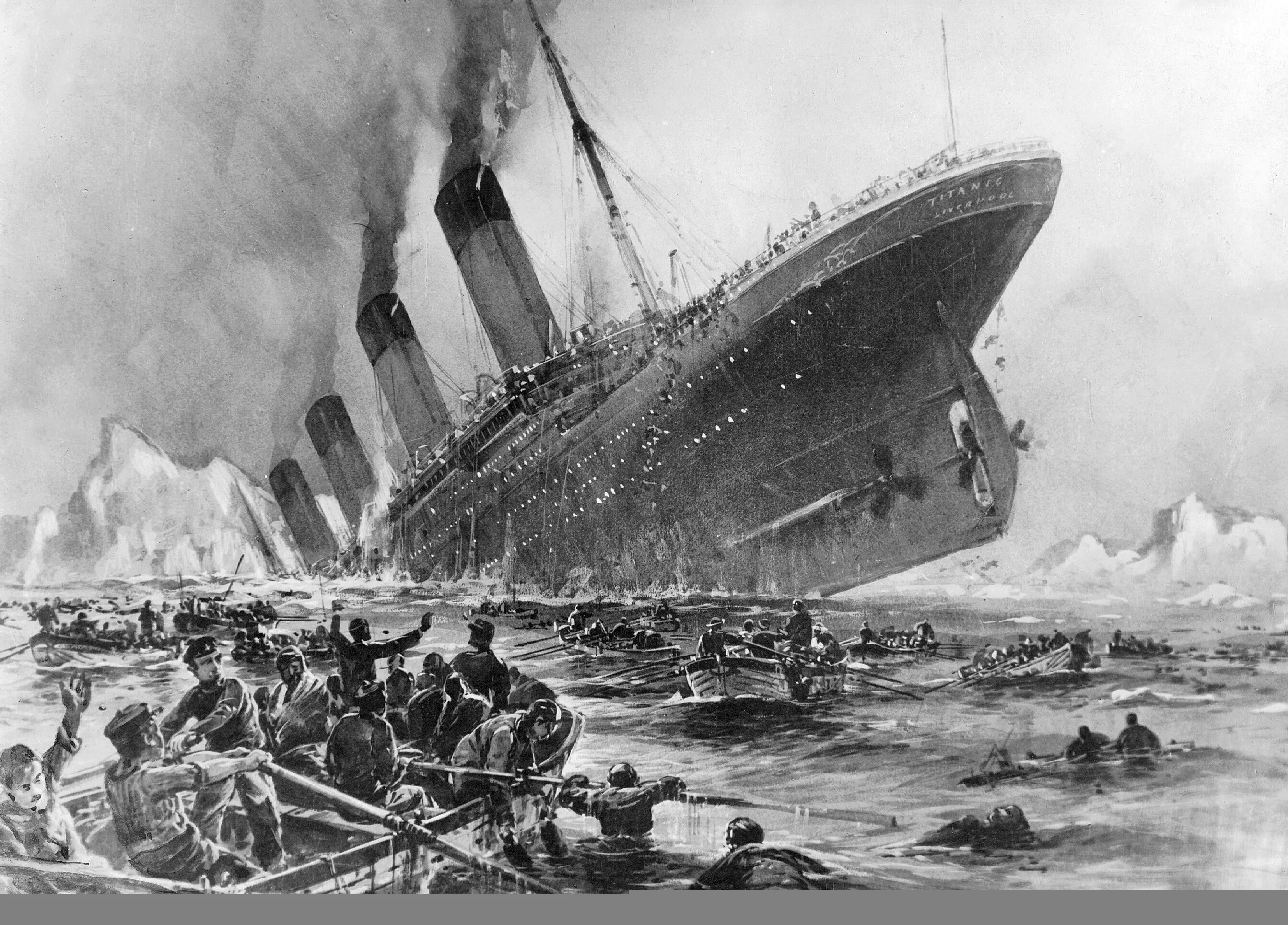 История крушения корабля. Крушение Титаника 1912. Титаник тонет 1912. Титаник пароход 1912.