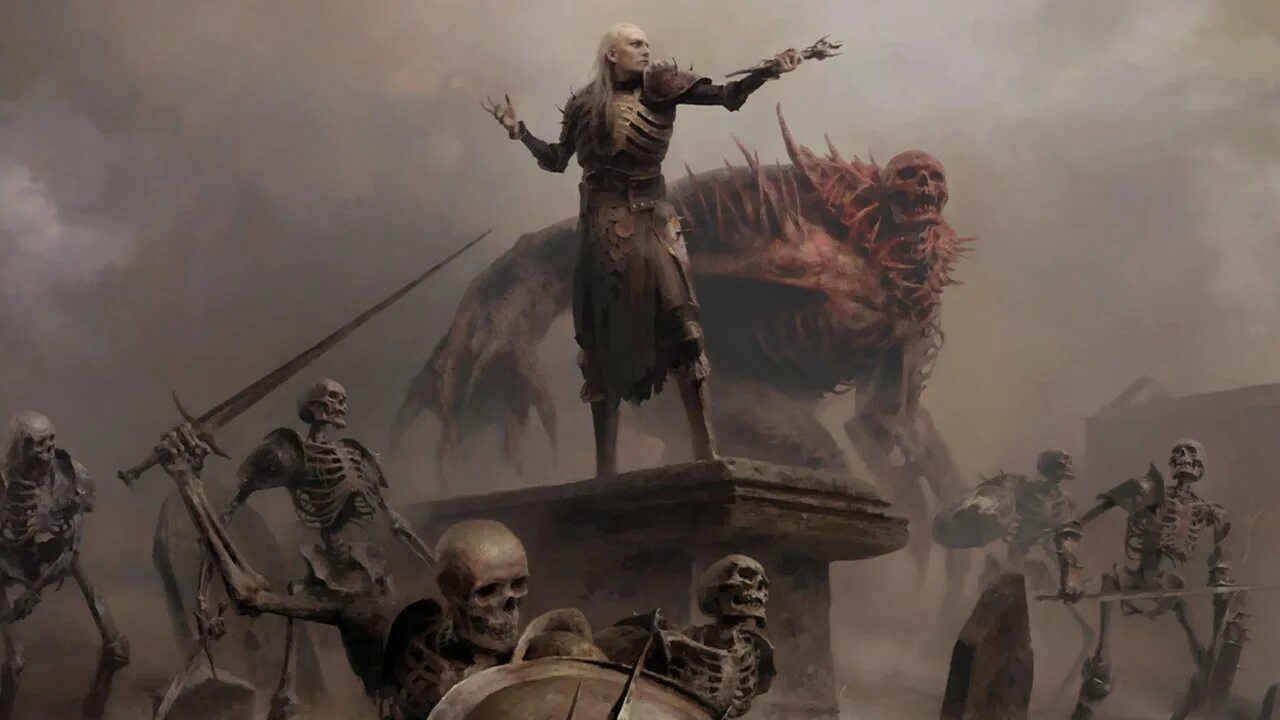 Диабло 2 некромант арт. Diablo ii некромант. Некромант арт днд. Diablo 4. Полуорк некромант.