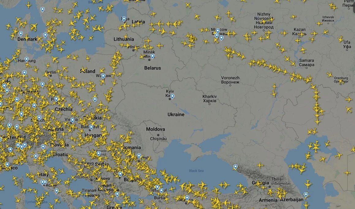 Какие аэропорты закрыты в россии 2024. Воздушное пространство. Воздушное пространство России. Воздушное пространство над страной. Флайт радар 24.