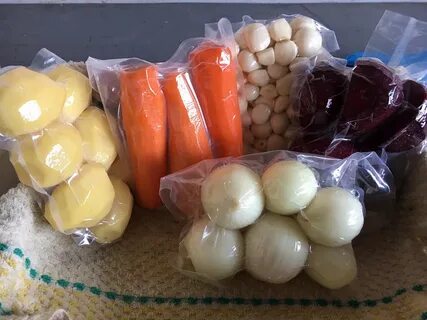 Овощи в вакуумных пакетах