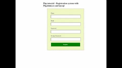 Html зарегистрироваться