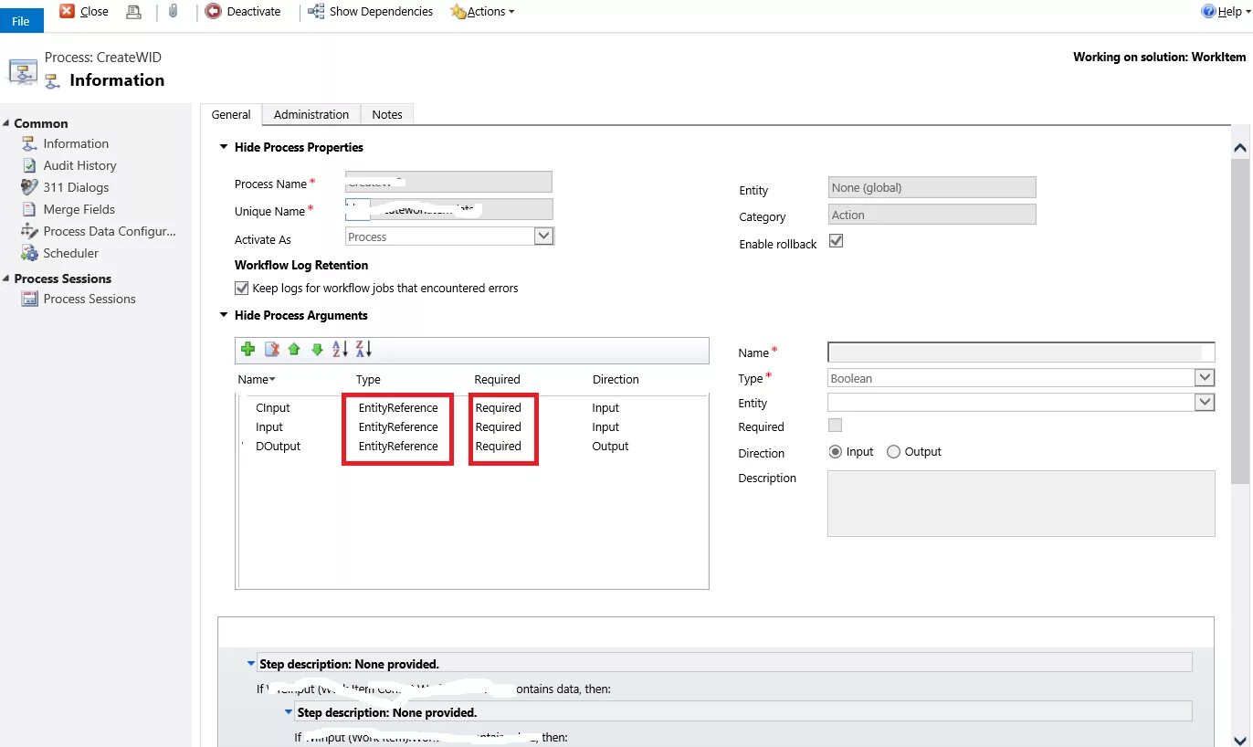 MSD 365,. MSD CRM. Sfc51 output parameter Dr.