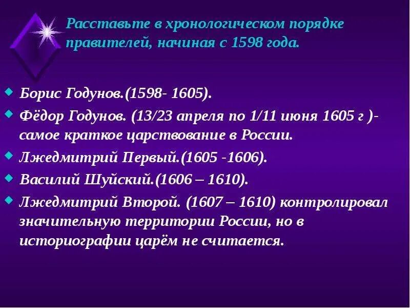 Расставьте в хронологическом порядке. Расставьте в хронологическом порядке князей. Расставьте правителей в хронологической порядке. Расставьте в хронологическом порядке правителей смуты. Хронологический порядок что это