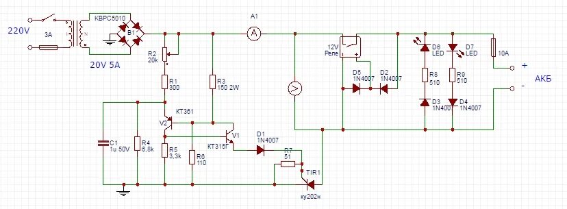 Схема зарядного устройства на тиристоре с защитой. Схемы ЗУ для АКБ авто на тиристорах .. Тиристорная схема зарядника АКБ. Схемы з/у для автомобильных аккумуляторов на тиристорах. Зарядное на тиристоре ку202н