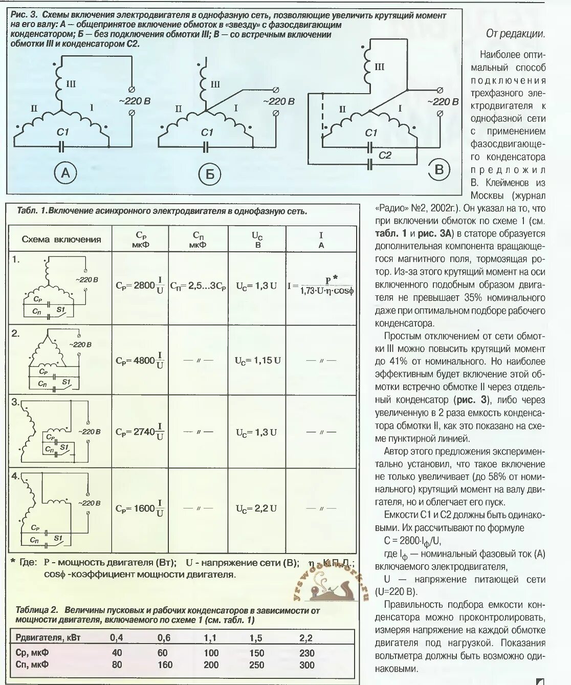 Как подобрать конденсатор к электродвигателю 220в. Конденсатор для трехфазного двигателя таблица в сеть 220. Ёмкость пускового конденсатора для однофазного двигателя 220в. Ёмкость конденсаторов для трёхфазного двигателя 2.2 КВТ. Расчет конденсатора для трехфазного двигателя на 220в.